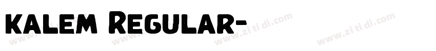 kalem Regular字体转换